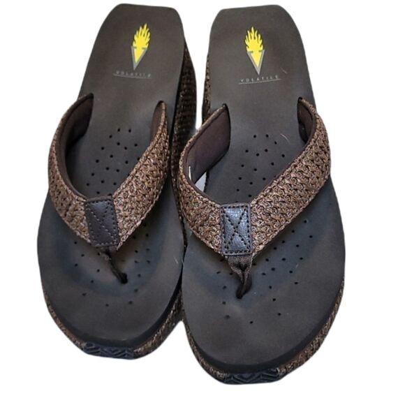 Volatile brown Island Wedge Sandal - Picture 1 of 2